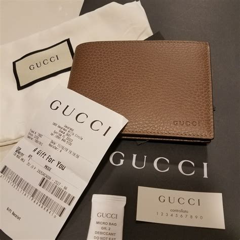 gucci wallet receipt|gucci outlet wallet price.